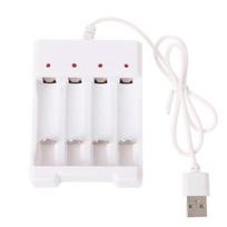 Usb 4 lizdų greito įkroviklio trumpojo jungimo apsauga Aaa ir Aa įkraunama akumuliatoriaus stotis 1PC white