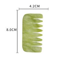 Gua Sha Stone Massage Board Natural Jade Head Scraping Board Scraping Massager Comb Beauty Health Care Hair Comb Brush Combs beige