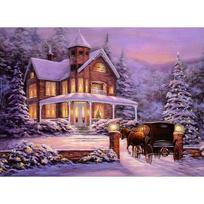 5D DIY Diamond Painting Snow Scene Diamond Embroidery Scenery Cross Stitch Full Round Drill Crafts Home Decor Manual Gift Full Round 15x20CM
