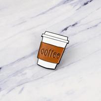 Kavos puodelis emalio smeigtukas Coffee Life Lovers ženklelis Sagė Atvartas Džinsiniai Džinsai Marškinių krepšys Animaciniai papuošalai 1pcs