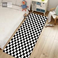 Retro Checkerboard Rug Girl Bedroom Rug Cute Bedside Mat Kitchen Runner Mat Bathroom Rug Absorbent Doormat 40x60cm
