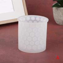 1vnt silikono rankų darbo molio įrankiai cilindriniai žvakių formos meno vaško pyrago dervos formos 5.7x7.7cm balta