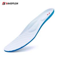 Baasploa Men Women Insoles Deodorant Non-Slip Soft Shock Absorption Sport Shoes Pad Breathable Vigorously Cotton Sport Insoles 38 balta