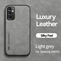 Skirtas Samsung Galaxy A54 5G dėklui Odinis minkštas silikoninis telefono dėklas Samsung A54 54A A 54 5G 2022 automobilio magnetinio laikiklio galinis dangtelis For Galaxy A54 5G šviesiai pilka spalva