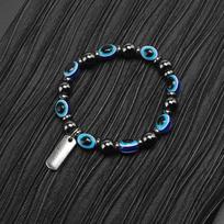 Hematite turkiška Lucky Blue Evil Eye apyrankė su HOPE Charms karoliukų rankų darbo papuošalai vyrams ir moterims NSB1076