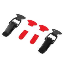 Universalus juodas automobilio bagažinės sparnų dangčių atlaisvinimo tvirtinimo elementų rinkinys 2vnt 14x8x2cm juoda