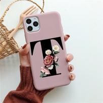 Individualizuotas raidės A-Z telefono dėklas iPhone 11 Pro MAX 6S 7 8 Plus, minkštas TPU dangtelis iPhone 13 12 X XR XS SE 2020, Coque Iphone Se 2020