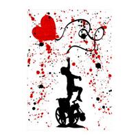 Grafiti gatvės menas Banksy mergaitė su balionu drobės tapyba plakatas Cuadros ir spaudai sienos meno paveikslas svetainei namų dekoras 21*30cm