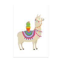 Cute Cartoon Animal Alpaca Camel Children Room Decorative Painting Home Bedroom Decorative Modern Oil Painting Wall Art Canvas 21*30cm
