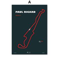 Monakas Suzuka Albert Parkas Portimao lenktynių trasa žemėlapis F1 skandinaviškas plakatas sienų menas spaudinys drobė tapyba dekoras paveikslai svetainei A4 21X30cm No Framed white