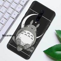 Anime Studio Ghibli Totoro dėklas Oneplus 7T 7 8 Nord Pro 5G Z 6 6T One Plus 8 OnePlusNord dangtelis juodas silikoninis telefono coque OnePlus 6T gray
