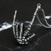 Kūrybiško dizaino pankų hiphopo skeletas vyrų rankų karoliai Unikali madinga gotikinė pakabukas papuošalų dovana