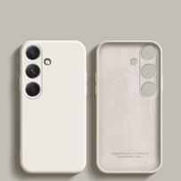 Pilnas skysto silikono minkštas telefono dėklo dėklas, skirtas Samsung Galaxy A05 A05S A15 A25 A35 A55 S23 FE S24+ Ultra A04S A14 A24 A34 A54 4G 5G Samsung S24 Ultra balta