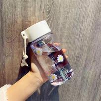 480 ml vandens buteliai Maži margutiniai matiniai plastikiniai puodeliai Kawaii Direct geriamasis arbatos puodelis Nešiojamas kelionių sportas Kūrybinis vandens puodelis 480ml