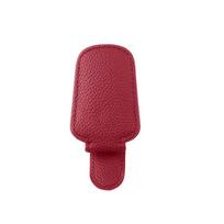 Car Sun Visor Clip Glasses Cards Case Auto Sunglasses Visor Glasses Holder Sunglasses Bracket Holder Pu Glasses Support 1 pc raudona