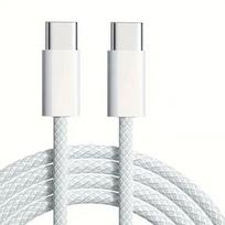 PD 60W USB C greito įkroviklio laidas, skirtas iPhone 15 Pro Max Samsung S24 Ultra Weaving įkrovimo duomenų linijos priedai pilka