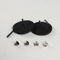 1 pora be raištelių, elastingi batų raišteliai, lauko laisvalaikio sportbačiai, greiti, saugūs, plokšti batų raišteliai, vaikams ir suaugusiems, unisex, tingūs raišteliai juoda