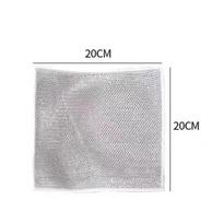 20/1vnt Valymo šluostės šoninės metalinės plieninės vielos skudurai Virtuvės indų puodai skalbimo šluostės Rankšluosčiai Valymo įrankiai Single Layer 1pcs sidabras