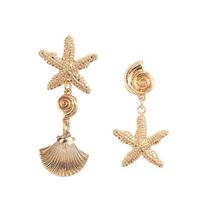 Ocean series starfish shells selling new alloy Joker trend earrings. auksas