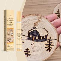 Wood Burn žymėjimo rašiklis, medinis, odinis, rankų darbo „pasidaryk pats“ dizainas, šepetys „Burning Burn“ 4 ml One Size chaki