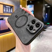 Sheepskin Leather Wireless Charge Case For iPhone 15 Pro Max 14 13 12 11 XS Max Soft TPU Lens Protection Shockproof Back Cover for iPhone XS X pilka spalva