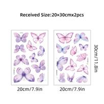 Spalvingi drugelių sienų lipdukai, skirti vaikų kambariui ant sienų dekoruoti Vaikų mergaičių kambario sienų lipdukai Miegamojo namų dekoras 20x30CM 2 sheets white