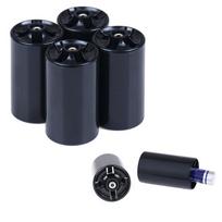 4 vnt. AA į D tipo elementų keitiklis Adapteris Laikiklis Baterijų dėklas Jungiklis black