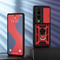 KEYSION Shockproof Armor Case for VIVO V40 5G V40 Pro 5G Slide Camera Protection Ring Stand Phone Back Cover for VIVO V40 Pro 5G for VIVO V40
