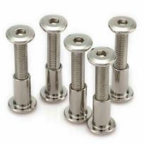 M6 apvalios galvutės nikeliu padengtos veržlės varžtas 10–80 mm baldų jungties jungtis M6x10mm