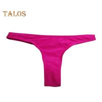 Moteriškos įžūlios bikini kelnaitės žemu liemeniu, stringai, rave kelnaitės, vidutinio kirpimo maudymosi kostiumėlio kelnaitės paplūdimiui, baseinui 2XL rožinė raudona spalva
