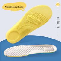 Soft, breathable foam insoles for kids - sweat-absorbent and cuttable, perfect for spring and summer comfort. 21-24 smėlis