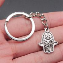 Hamsa Rankos Horo Akies Raktų Pakabukas Moteriški Papuošalai Metinės Kūrybiškos Dovanos A08-1pcs-24x19mm