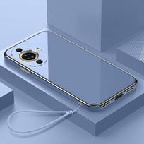 Telefono dėklas Huawei Nova 11 10 9 8 7 5 Pro 6 7 SE 4E 4 3 3i TPU dėklas atsparus smūgiams silikoninis galinis dangtelis prabangus kvadratinis Huawei Nova11&Case & Strap