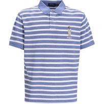 Polo Ralph Lauren Ss24 Logotipas Animacinis Raštas Dryžuotas Spaudinys Trumpomis Rankovėmis Polo Marškinėliai Vyriški Polo Marškinėliai Mėlyna 710941863-001 S
