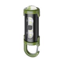 COB LED raktų pakabuko žibintuvėlis Daugiafunkcis kišeninis žibintuvėlis Įkraunamas itin lengvas kempingo žibintuvėlis lauko ekstremalioms situacijoms Green-ABS