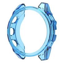 Dėklas Garmin Fenix 8 43mm 47mm 51mm AMOLED SOLAR Minkštas TPU Apsauginis Dangtelis Apsauga Nuo Įbrėžimų Buferis Apsauginis Dėklas Aksesuarai Fenix 8 43mm mėlyna