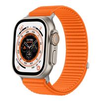 Nylon Braided Sport Strap For Apple Watch Band 49mm Bracelet iWatch 38mm 40mm 10 9 8 7 6 5 4 SE Ultra 2 46mm 45mm 44mm 41mm 42mm 38 40 41 S10-42mm oranžinė