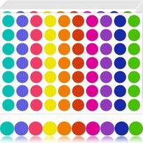 [Spalvingi lipdukai] 700 vnt. spalvingi apvalūs taškiniai lipdukai | 10 spalvų, plastikiniai etiketės biurui ir klasės popieriaus tvarkymui 700pcs įvairiaspalvis