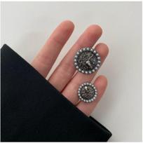 5 vnt. netaisyklingos formos sagos 18mm/23mm/45mm Aukso/Sidabro spalvos Sagos su raukšlėtu koteliu Drabužių aksesuarai 23mm