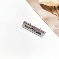 „Pasidaryk pats“ rankų darbo metalinės etiketės įdėklai papuošalų ir drabužių pakuotėms sidabro baltos spalvos