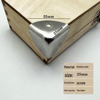 Nerūdijančio plieno kampų apsauga 25x25 mm amatų dėžutėms gray