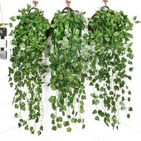 1 vnt Dirbtinių augalų vynmedžiai Pakabinami Rattan lapai Šakos Namų dekoras Plastikas netikro šilko lapų augalas Gebenė Lauko sodo vestuvių dekoravimas grape leaves
