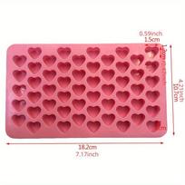 Mini širdelės formelė silikoninis ledo kubelių padėklas „pasidaryk pats“ šokolado fondanto formelė 3D konditerija 1pcs rožinė