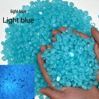 5-8mm Luminous Artificial Fluorite Pebbles for Aquariums and Gardens 100 pcs/bag 26g šviesiai mėlyna spalva