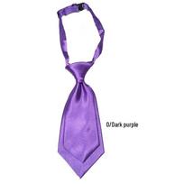 Solid Color Double-Layer Women's Creative Short Tie with No-Knot Design violetinė