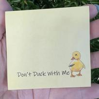 50 Sheets Quacky Cartoon Duck Notepad - Square Shaped Paper Sticky Notes For To-Do Lists And Reminders, Novelty Stationery Back To School one-size balta