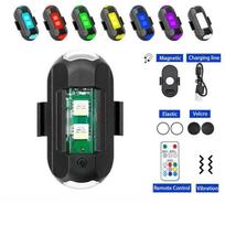 Motociklo žibintas Drono mirksėjimo žibintas USB LED Antivagystės Dviratis Lėktuvas Naktinis skraidymas Mini mirksintis įspėjamasis žibintas galinis žibintas