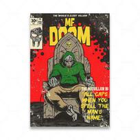 Dainininko Madvillain MF Doom Plakatas Kambario Dekoras Hip Hop Rap Muzika Albumas Žvaigždės Sienos Menas Drobės Tapyba Svetainei Namų Dekoras 20x30cm