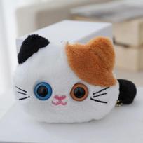 Kawaii Animacinis Mielas Katės Monetų Piniginė Raktų Pakabukas Kūrybingas Pliušinis Gyvūnas Katė Laikymo Krepšys Vaikams Mini Monetų Krepšys Gimtadienio Dovanos