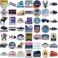 55vnt. Patagonia Grafiti Vandeniui Atsparūs Lipdukai Dekorui ant Nešiojamojo Kompiuterio, Sąsiuvinio, Dviračio